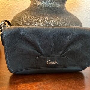 Black Leather Wristlet